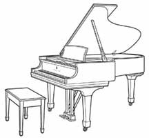 steinway piano drawing